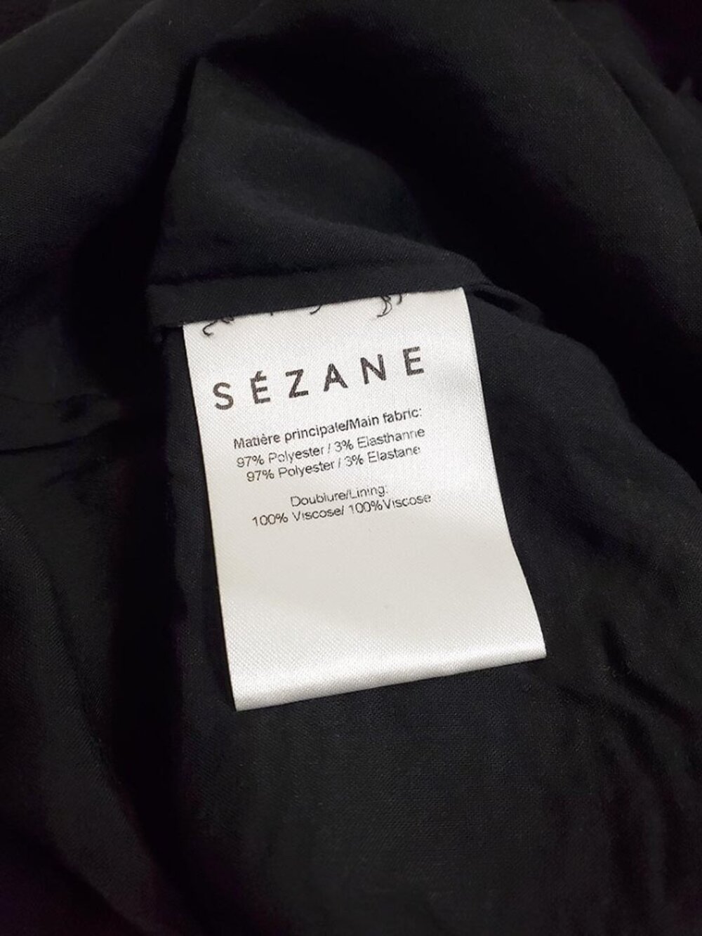 Sezane Womens Anna Mini Dress Black Size 34 US 2 Drop Waist Pockets 3/4 Sleeves - Picture 13 of 14
